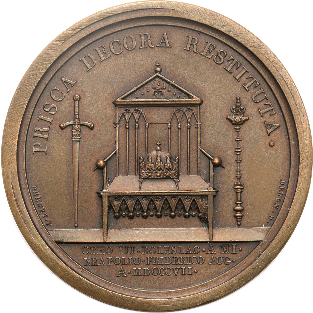 Księstwo Warszawskie. Napoleon. Medal 1807, Utworzenie Księstwa Warszawskiego, brąz